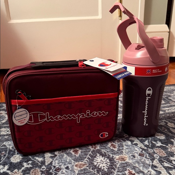 Champion Other - Champion Burgundy  Lunch Box and 40 oz Water Bottle